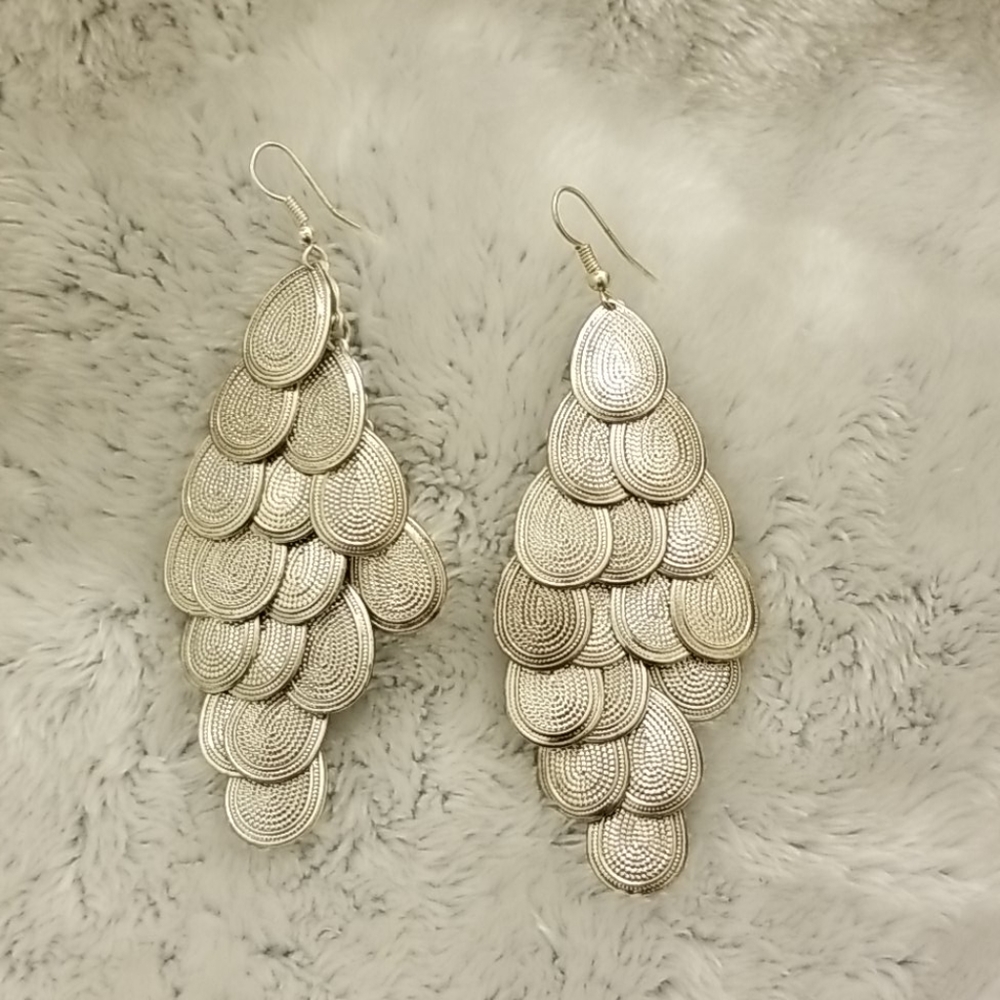 Chandelier Sterling Silver dangling earrings